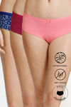 Zivame Anti-Microbial Low Rise Full Coverage Hipster Panty (Pack of 3) - Multicolor — thumbnail 1